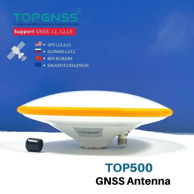TOPGNSS High Precision RTK GNSS antenna L1 L2 L5 full-band GPS GLONASS BDS GALILEO QZSS 3.3-16V TNC TOP500 Waterproof IP67