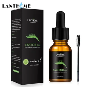 10 ml de aceite de ricino utilizado para el crecimiento de pestañas espesante de cejas extensión de pestañas extensión de pestañ