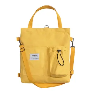 Simple Women Package Print Cute Bear Canvas Handbags Shoulder Bag Casual Shopping Tote Girl Handbag