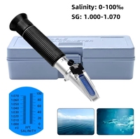 Réfractomètre de salinité portable pour eau de mer 0-100% ATC, pour aquarium