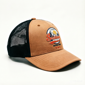 Custom Retro Summer Style Trucker Hat Brown & <b>Black</b> Mesh <b>Baseball</b> <b>Cap</b> Embroidery Outdoor Adjustable Hat for Outdoor Sports - Product Image 2