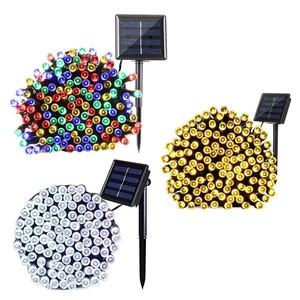 ขายร้อนคริสต์มาสกลางแจ้ง LED ไฟสตริงพลังงานแสงอาทิตย์ที่ถอดออกได้ IP65 เกล็ดหิมะโคมไฟสีขาวสีเขียวสีแดงการปล่อยที่สมบูรณ์แบบกลางแจ้ง - Product Image 3