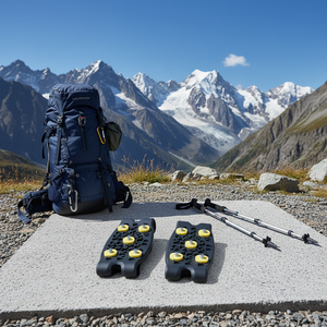 <span class=keywords><strong>Crampons</strong></span> et couvre-chaussures antidérapants noirs à 5 dents pour <span class=keywords><strong>enfants</strong></span> en gros - Product Image 5