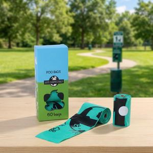 <b>Compostable</b> Degradable Eco-Friendly Doggy Poop <b>Bags</b> with Plastic Material Dog Poo Package Excrement Poop <b>Bags</b> - Product Image 1