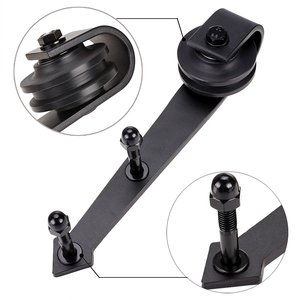 Design moderno Hardware insonorizzato interno doppia <span class=keywords><strong>porta</strong></span> scorrevole in legno massello - Product Image 2