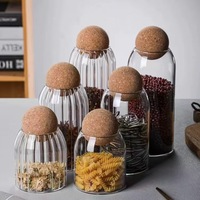 Réservoir de stockage de sel en verre cristal transparent sans plomb, design moderne en maille, pour contenants durables à couvercle, idéal pour le melon et le sel.