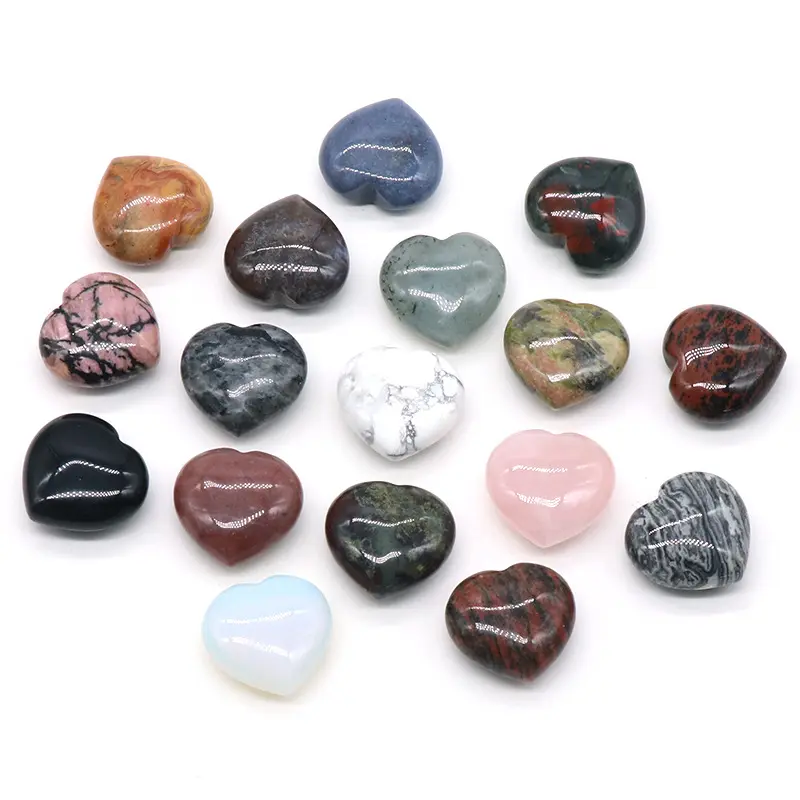 Colgante de piedra con forma de corazón de cristal Natural, accesorios, gran oferta, 2022