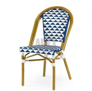 Chaise de bistrot française en rotin, mobilier d'extérieur et de jardin, en aluminium, bambou, vente en gros, - Product Image 4
