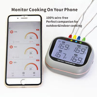Thermomètre numérique sans fil Mingle APP USB pour aliments, barbecue, four, viande