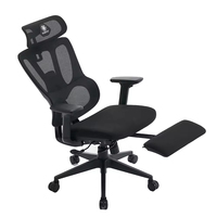 Chaise de bureau ergonomique moderne à dossier haut en maille avec soutien lombaire, réglable en hauteur et pivotante, de Zhejiang Commercial
