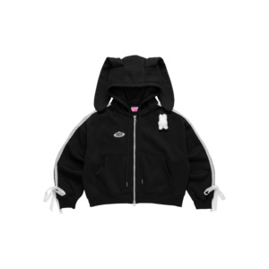 เสื้อฮู้ดดี้ HSG รุ่น Rabbit ทรงบ็อกซี่ ผ้าฟลีซ 380gsm แบบยูนิเซ็กซ์ พร้อมฮู้ดหูกระต่าย เชือกผูกที่แขนเสื้อ ริบบิ้น และเข็มกลัดถอดได้ - Product Image 1