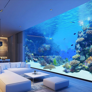 Aquarium rectangulaire en acrylique ornemental extra large, fabriqué sur mesure, aquarium de Shanghai, océanarium - Product Image 4