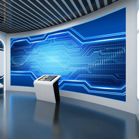 Fondo de Pantalla 3D Estereoscópico Futurista para Transmisión Electrónica en Vivo, para Cibercafés y Salas de E-sports