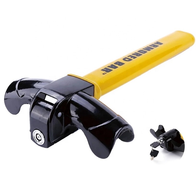 Universal Premium Quality Strong Durable Heavy Duty Anti Theft Best Car Steering Wheel Lock With Keys