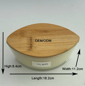 Vaso transparente de lujo, vela perfumada de vainilla y sal marina, fragancia de lujo, logotipo personalizado, cera de soja, vela de mecha de madera - Product Image 6