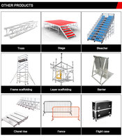 Estructura de Aluminio Plegable Portátil 6061-T6 de 400 mm, Estructura Resistente para Escenarios, Eventos, DJ, Exhibiciones, Conciertos y Negocios