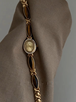 Montre à quartz pour femme, écologique, rétro chic et élégante, avec boîtier et bracelet, style polyvalent pour les trajets quotidiens, style vintage