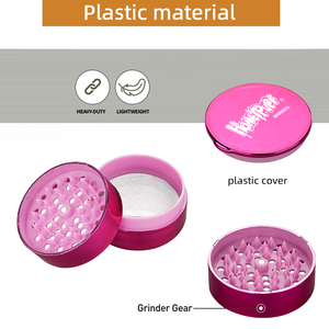 Hornet 5-Piece Plastic <b>Herb</b> <b>Grinder</b> Pink Round 60mm Efficient Grinding Durable Design HP031 - Product Image 5