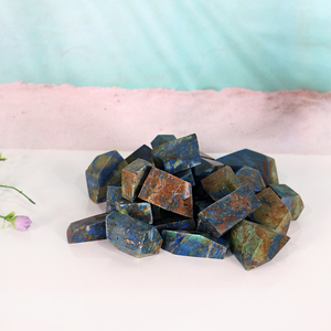 Pierres de cristal naturelles en vrac pour la guérison, pierres précieuses, cristaux d'azurite de forme libre pour la fabrication de bijoux - Product Image 3