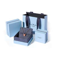 Caja de Joyería de Papel con Logotipo Personalizado de Fábrica 2025, Bolsa de Embalaje de Joyería de Lujo para Anillos y Collares