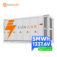 Système de stockage d'énergie conteneurisé Sunark de 5 MWh avec refroidissement liquide, EMS intelligent, LiFePO4 pour station d'énergie hors réseau en île