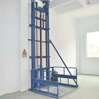 Ascenseur de fret hydraulique de sécurité, monte-charge vertical à rail de guidage, plateforme élévatrice de marchandises pour entrepôt, ascenseur industriel robuste