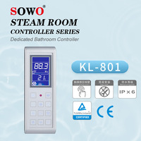 KL-801 téléphone répondant FM CD télécommande réglage de l'heure de la température certification CE TUV contrôleur de vapeur de sauna panneau numérique