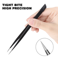 Pince à ongles professionnelle en acier inoxydable à double tête de haute qualité StraightHead Silicone gaufrage bâton outils à ongles
