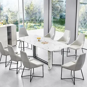 Marmeren Eettafel Sets Moderne, Eettafel En Stoelen
