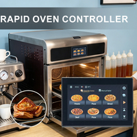 Controlador de Temperatura para Horno de Convección Rápida MK6L60 con Pantalla Táctil Capacitiva de 7 Pulgadas, Función de Microondas, Placa Digital IP68