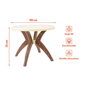 Waterproof Plastic <b>Table</b> Assembly Garden Furniture Multi Color Weather Resistant for Home Balcony Cafe Restaurant Hotel - Product Image 1