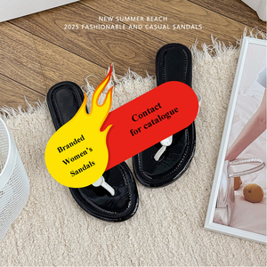 Nouveautés : Sandales plates de luxe au design tendance, chaussures décontractées d'extérieur légères et confortables en <span class=keywords><strong>cuir</strong></span> pour femmes - Product Image 4