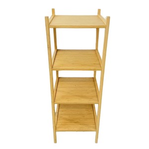 Estante de Almacenamiento de Bambú 37x37x104cm, Soporte Multifuncional para Macetas de Interior - Product Image 1