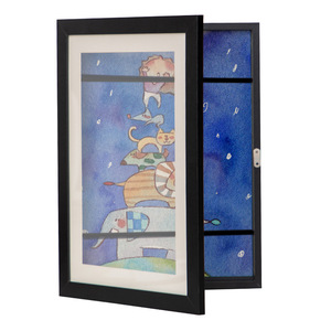 Flip-up <b>Photo</b> <b>Frame</b>, Cross-Border Listing, 3 Wall-Hanging Children's Art Display <b>Frame</b> with Storage, Kids' Art Magnetic - Product Image 5