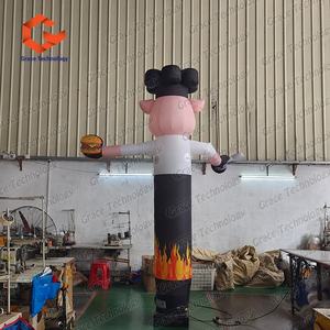 Muñeco Inflable Publicitario Personalizado de Cerdo Chef para BBQ, Air Dancer Inflable de Cerdo para Restaurante - Product Image 4