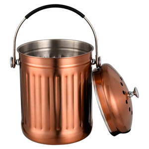 SY Rose Gold tái chế giấy vệ sinh tùy chỉnh lâm sàng kim loại bin thép không gỉ Thùng rác có thể nhà bếp compost bin - Product Image 3