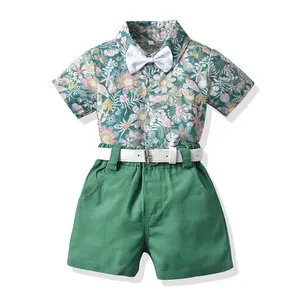 2024 Children's Clothing 2-6 Years Old Boys Shirts Summer Clothing 95% Cotton Short-Sleeved hot shirts for Boys