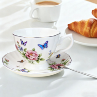 Cangkir Kopi Teh Porselen Bone China Mewah Modern Eropa Nordik Turki Grosir dengan Warna yang Dapat Disesuaikan