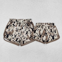 Shorts de bain personnalisables Longlv en tricot d'été imprimé avec des motifs de glaces et de confettis, pour un look assorti unisexe, en nylon/coton