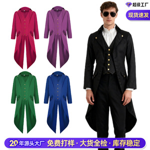 Costume médiéval rétro pour homme, coupe ample, vêtements de loisirs, 100% coton, avec étiquette et tags, en stock - Product Image 5