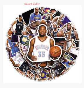 50 Pegatinas de <span class=keywords><strong>Kevin</strong></span> <span class=keywords><strong>Durant</strong></span>, Estrella de Baloncesto, Accesorios DIY, Pegatinas Impermeables para Coche, Diario, Casco - Product Image 6