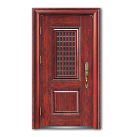 Porte en bois massif, porte principale double, porte en bois pour la maison