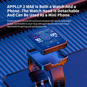 Reloj Inteligente APPLLP 2 MAX 4G SIM 64GB Pantalla TFT Cuadrada de 2.64 Pulgadas IP68 Resistente al Agua GPS WiFi Cámara Dual Correa de Goma Unisex - Product Image 4