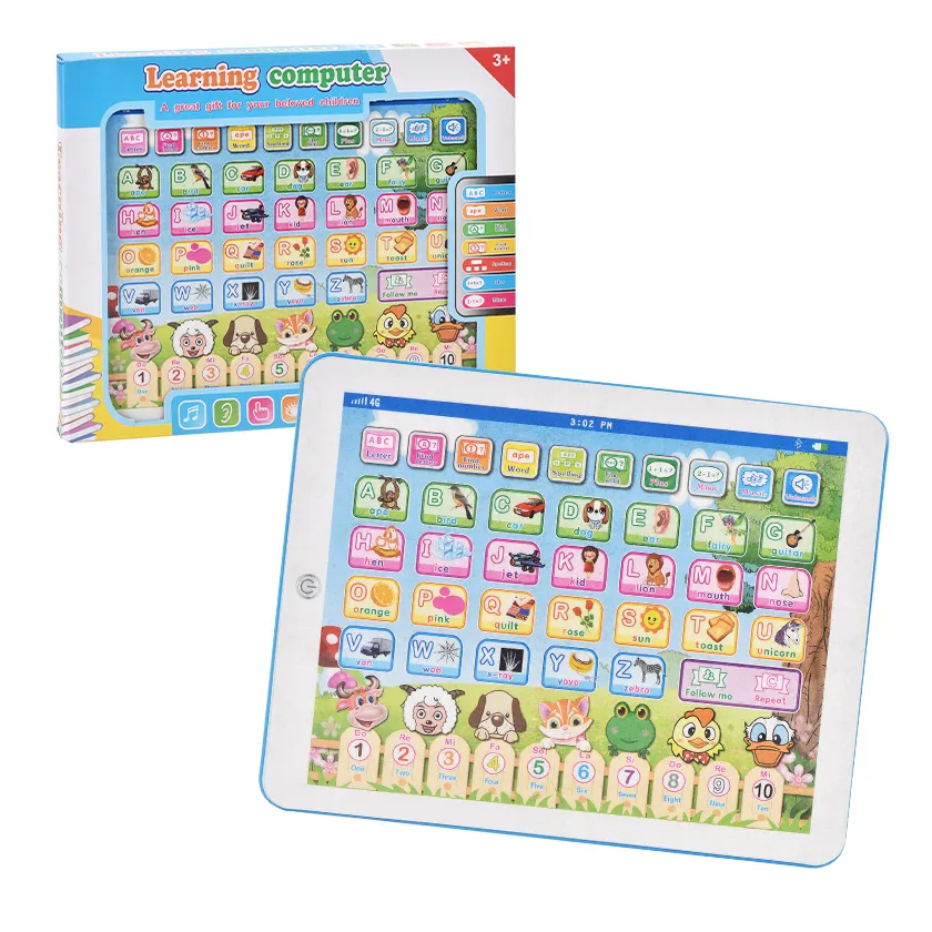 Divertimento per bambini tablet bordo di apprendimento pronuncia inglese alfanumerico e macchina di apprendimento intelligente