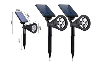 Projecteur solaire LED pour jardin, extérieur, étanche IP65, montage mural, réglable avec panneau solaire, lumière du jour 5000K - Product Image 4
