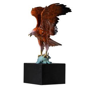 Talleres de Arte en Cobre, Escultura de Águila en Cobre, Decoración de Animales Metálicos, Regalo para Escritorio de Oficina, Promoción Empresarial, Diseño Moderno - Product Image 5