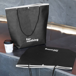 Bolsa de Mano de Tela No Tejida Moderna con Botón a Presión, Bolsa de Compras para Tienda de Ropa, Bolsa para Ropa con Logotipo Impreso - Product Image 4