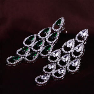 Boucles d'oreilles RAKOL EP273 en zircon de luxe, boucles d'oreilles goutte d'eau pour femmes, boucles d'oreilles de soirée éblouissantes, bijoux pour mariage, mariée 2025 - Product Image 5