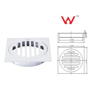 SANIPRO Watermark <strong>Metal</strong> Brass Swimming Pool Strainer Removable <strong>Cover</strong> <strong>Drains</strong> Bathroom Floor Drainer Square Shower <strong>Drain</strong> - Product Image 4