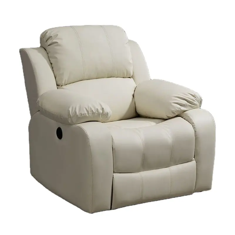 Sofá-cama reclinável para sala de estar, sofá-cama moderno de couro PU de alta qualidade com massagem manual